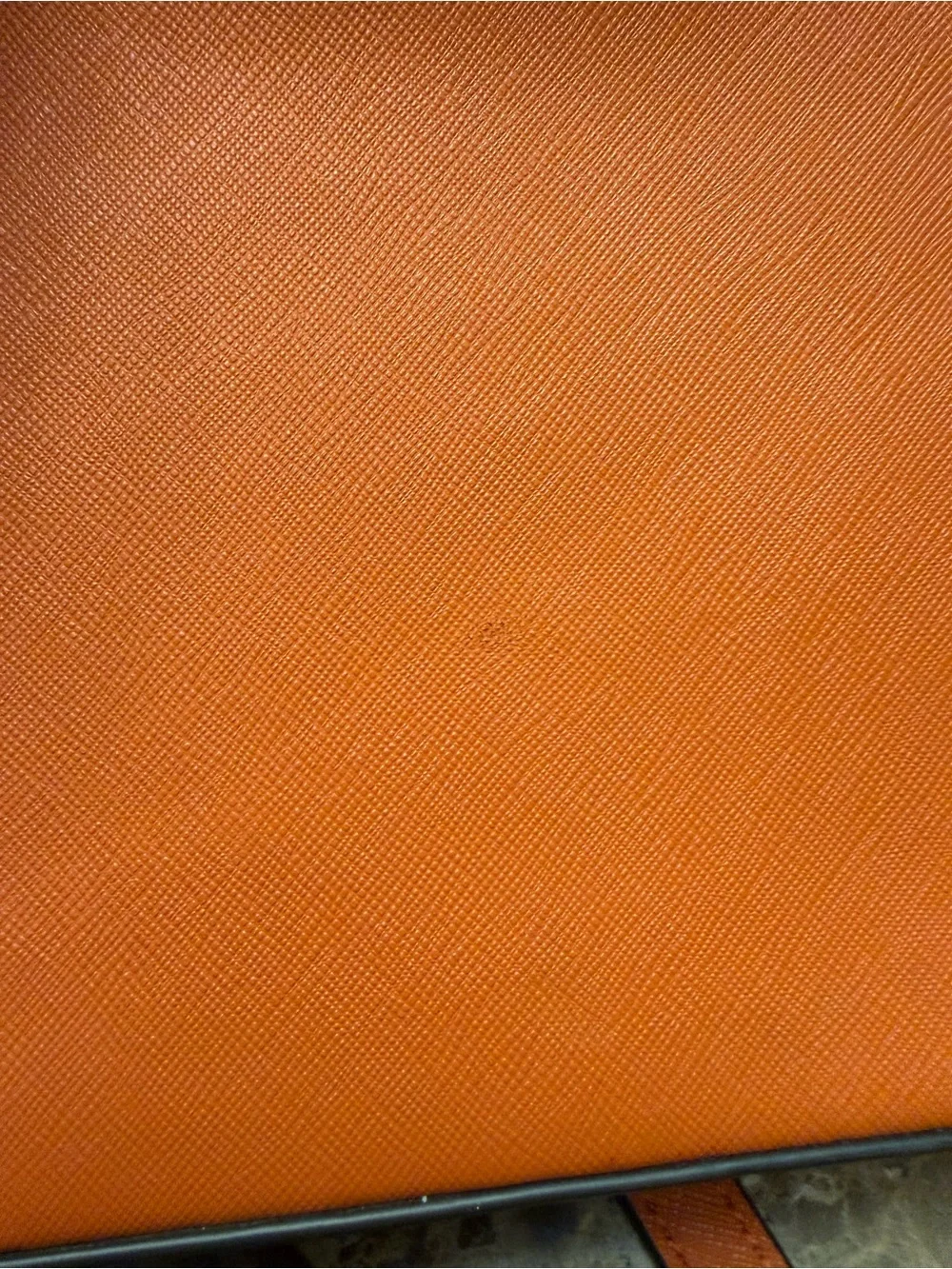 Henri Bendel Orange Saffiano Leather Crossbody Camera Bag